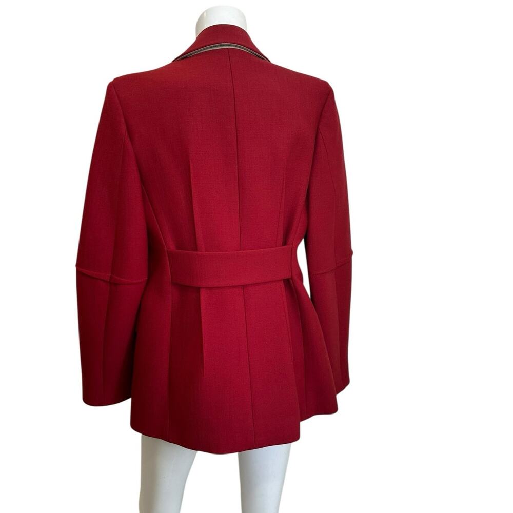 JOSEPH London Red Tailored Wool Blazer Coat Womens Sz 38=6 Designer Jacket NWOT - Picture 3 of 10